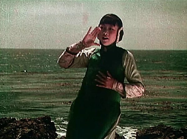 Anna May Wong in her first leading role as Lotus Flower in the 1922 movie The Toll of the Sea.
