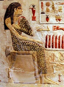 Old Kingdom Egyptian princess Nefertiabet (dated 2590-2565 BCE)