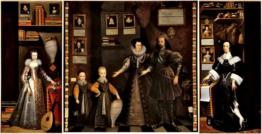 The Great Picture triptych shows Anne Clifford and members of her family.