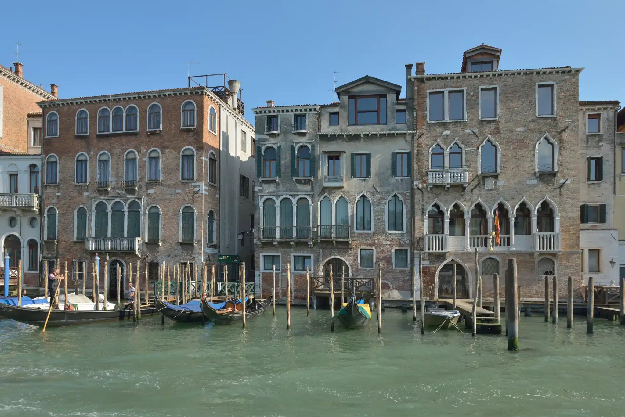 Venetian palazzo facades along the Grand Canal.