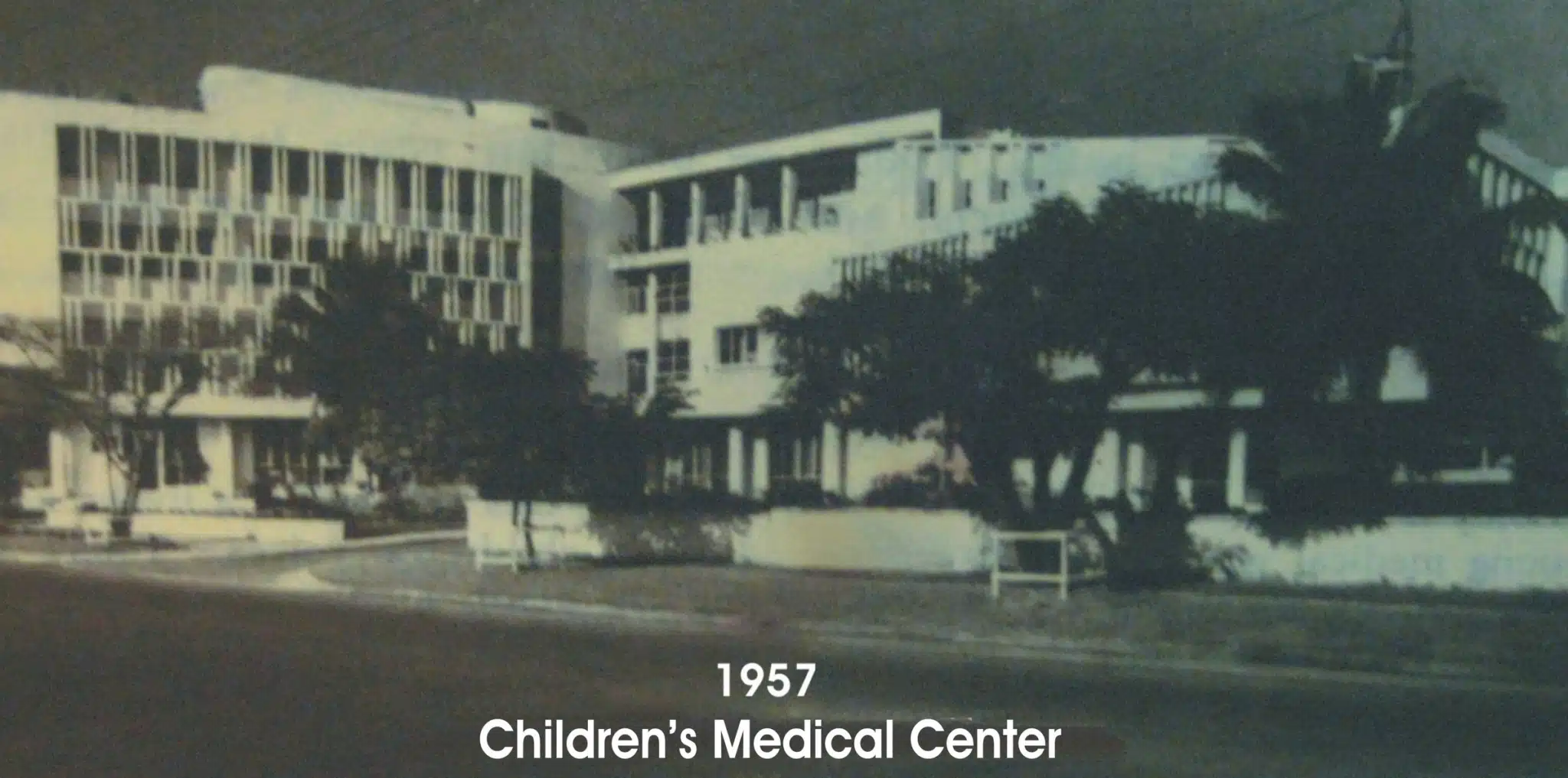 The Children's Medical Center building in a photograph labeled 1957.