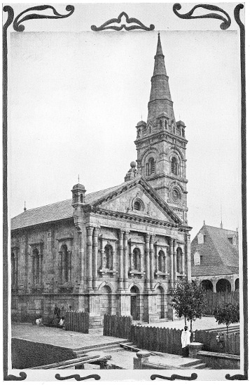 Palace church, Antananarivo | Amazing Women In History The palace church in Antananarivo, with a tall steeple above its columned entrance.