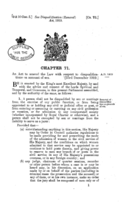 Sex Disqualification (Removal) Act 1919, first page | Amazing Women In History The first page of the 1919 Act states that sex or marriage shall not disqualify someone from civil professions.